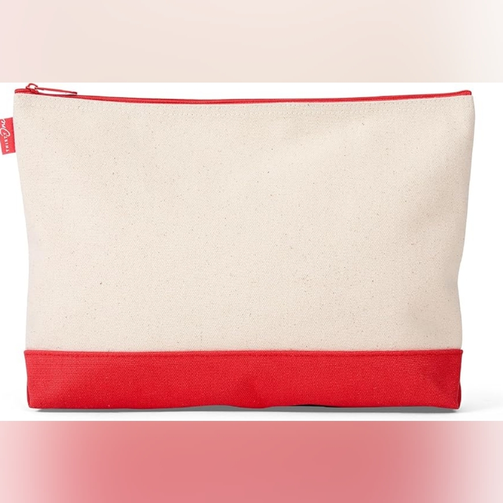 Canvas Zipper Pouch (Red)